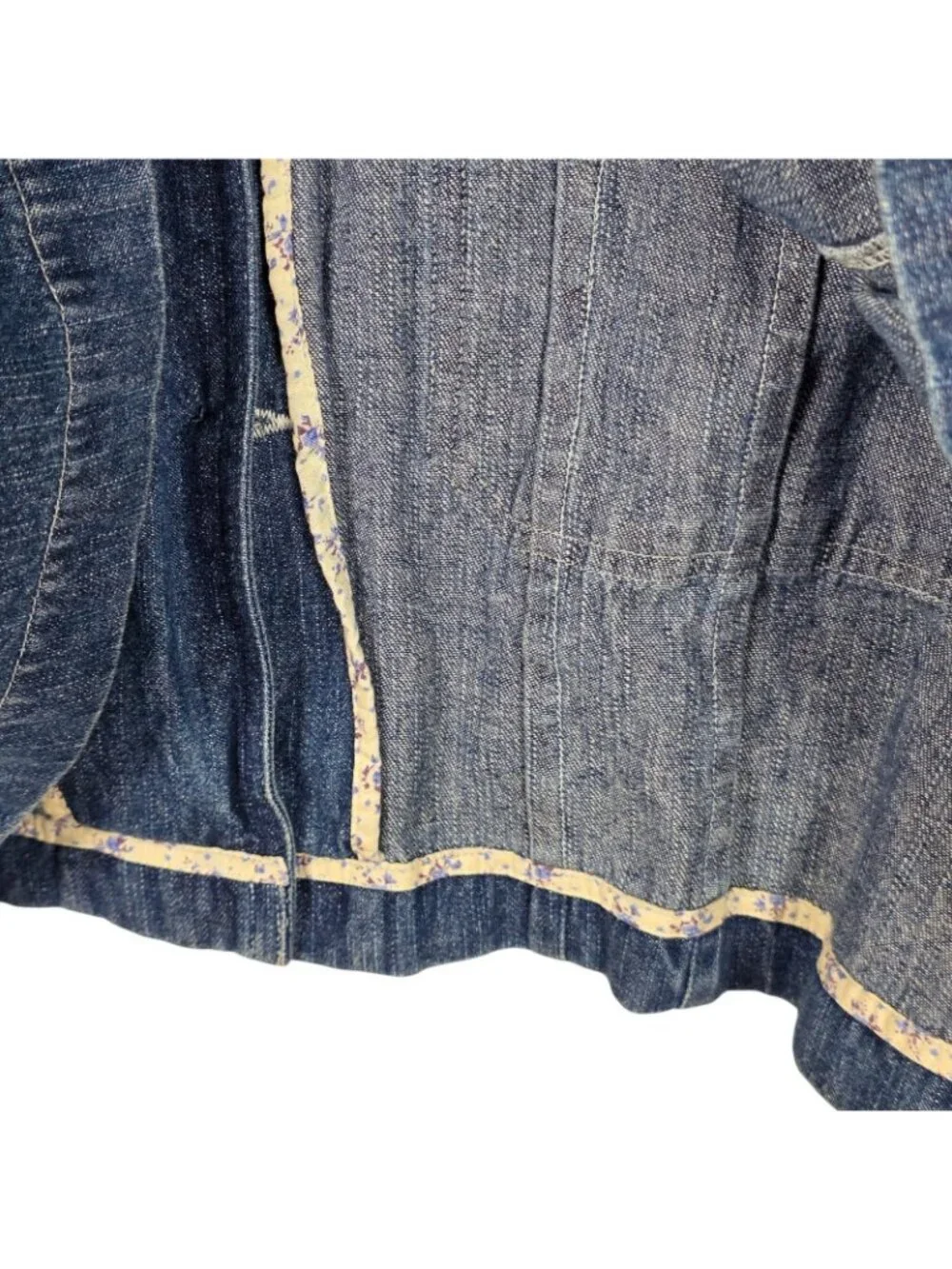 Vintage Quizz Denim Chore Coat Barn Jacket Women 3XL Blue 90s Y2K Boho Fisherman